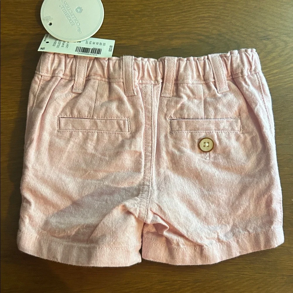 NWT Edgehill Collection 3M Light linen Pink Baby Shorts